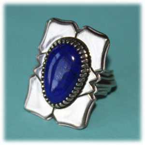 Byron McCurtain Ring with Teardrop Shaped Lapis