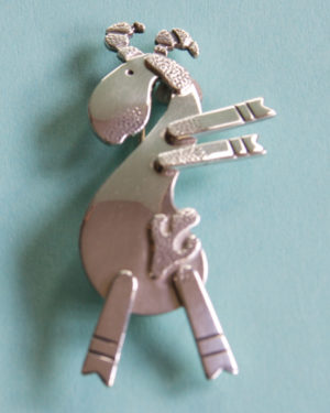 Darrell Jumbo Sterling Goat Pin Lets Dance