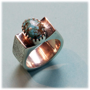 Roy Talahaftewa Cast Ring with Kingman