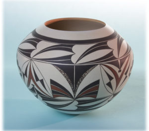 Yvonne Lucas Clouds, Rain and Lightening Design Pot