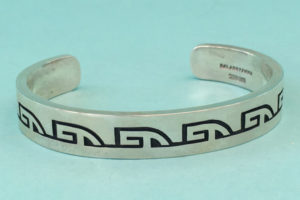 Ramon Dalangyawma Hopi Overlay 3/8 Bracelet
