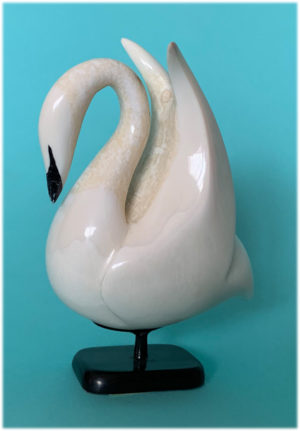 Clifford Apatiki Swan Ivory Carving